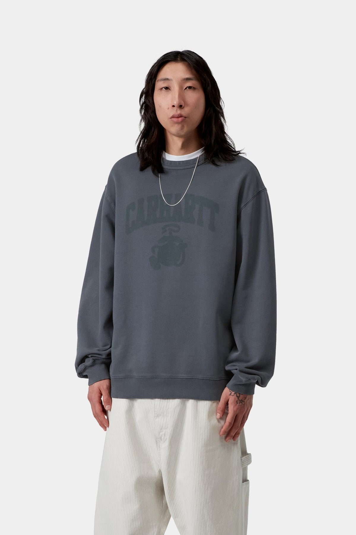 Carhartt WIP Premium | Faded Pond Corps Sweatshirt