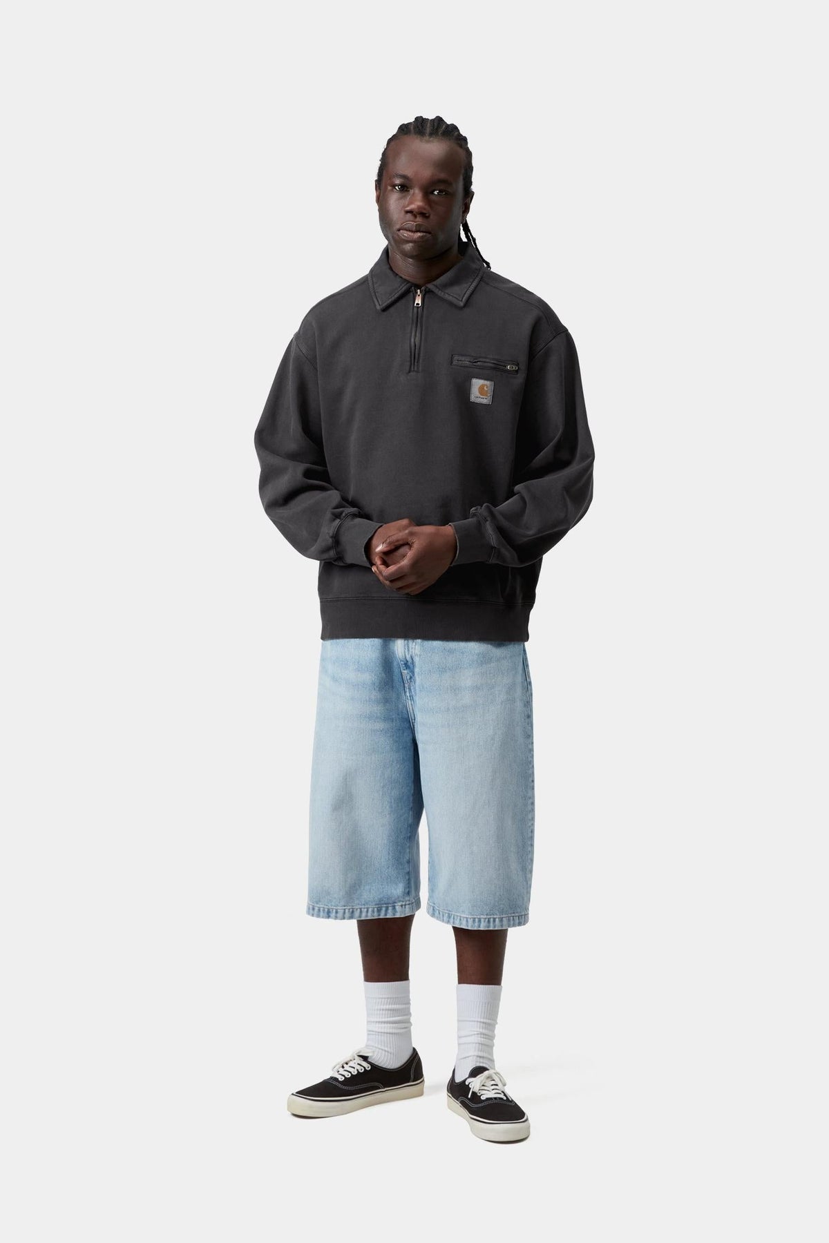 Carhartt WIP Deals | Half Zip Detroit Sweatshirt